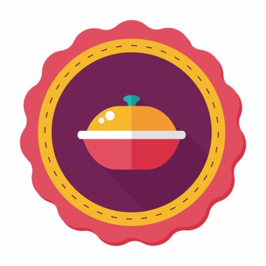 Uzun Gölge, eps10 ile mutfak eşyaları pot düz simgesi