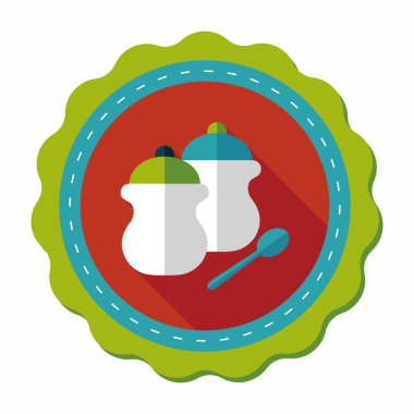 Uzun Gölge, eps10 ile mutfak eşyaları biber şişe düz simgesi