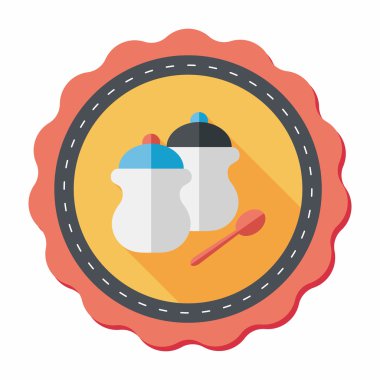 Uzun Gölge, eps10 ile mutfak eşyaları biber şişe düz simgesi