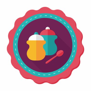 Uzun Gölge, eps10 ile mutfak eşyaları biber şişe düz simgesi