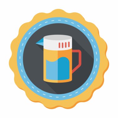 Uzun Gölge, eps10 ile mutfak eşyaları çay potu düz simgesi