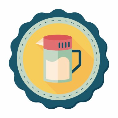 Uzun Gölge, eps10 ile mutfak eşyaları çay potu düz simgesi