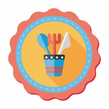 Uzun Gölge, eps10 sofra düz simgesiyle