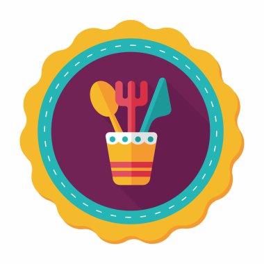 Uzun Gölge, eps10 sofra düz simgesiyle