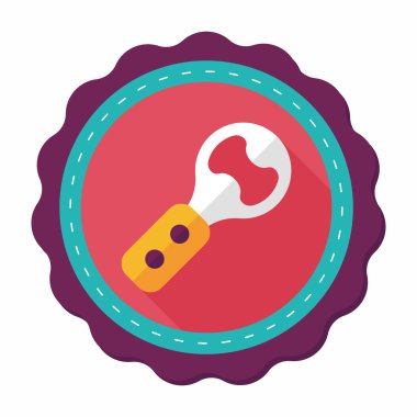 Uzun Gölge, eps10 mutfak eşyaları tirbuşon düz simgesiyle