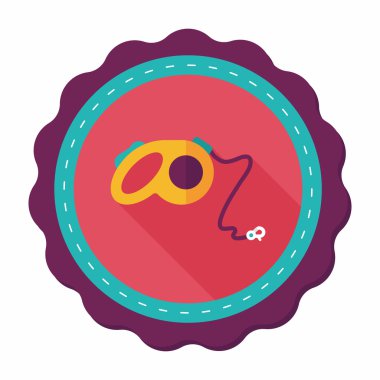 Evcil köpek uzun gölgeli düz simge, eps10