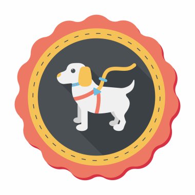 Uzun Gölge, eps10 ile evde beslenen hayvan köpek düz simgesi