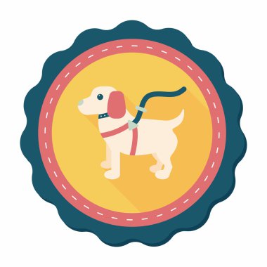 Uzun Gölge, eps10 ile evde beslenen hayvan köpek düz simgesi