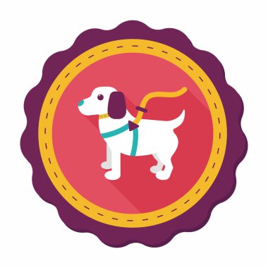 Uzun Gölge, eps10 ile evde beslenen hayvan köpek düz simgesi