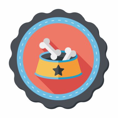 Uzun Gölge, eps10 ile evde beslenen hayvan kemik düz simgesi