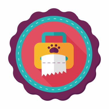 Evde beslenen hayvan stili doku uzun gölge, eps10 büyük düz simgesi