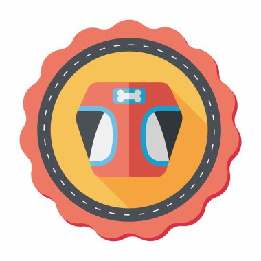 Evde beslenen hayvan giyim uzun gölge, eps10 düz simgesiyle