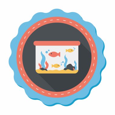 Uzun Gölge, eps10 ile evde beslenen hayvan balık düz simgesi