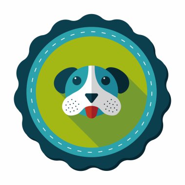 Uzun Gölge, eps10 ile evde beslenen hayvan köpek düz simgesi