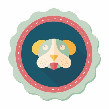 Uzun Gölge, eps10 ile evde beslenen hayvan köpek düz simgesi