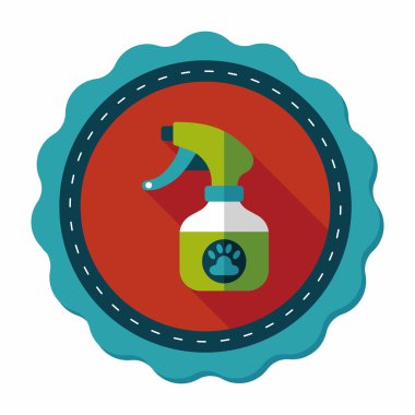 Uzun Gölge, eps10 ile evde beslenen hayvan şampuan düz simgesi