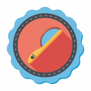 Uzun Gölge, eps10 ile evde beslenen hayvan köpek fırça düz simgesi