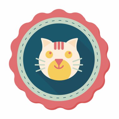 Uzun Gölge, eps10 ile evde beslenen hayvan kedi düz simgesi