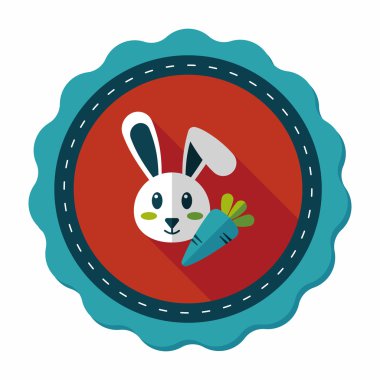 Uzun Gölge, eps10 ile evde beslenen hayvan tavşan düz simgesi