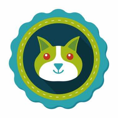 Uzun Gölge, eps10 ile evde beslenen hayvan kedi düz simgesi