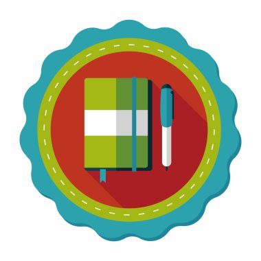 Uzun Gölge, eps10 ile dizüstü düz simgesi