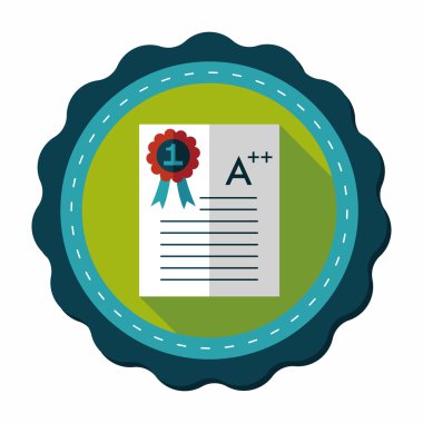 defter, düz simgesi ile uzun gölge, eps10 artı sınıfta