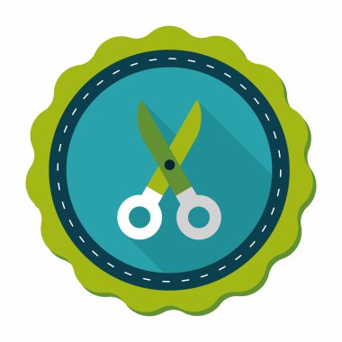 Uzun Gölge, eps10 makas düz simgesi