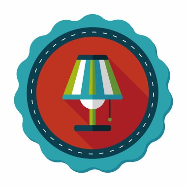 Uzun Gölge, eps10 ile masa lambası düz simgesi