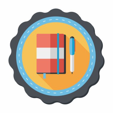 Uzun Gölge, eps10 ile dizüstü düz simgesi