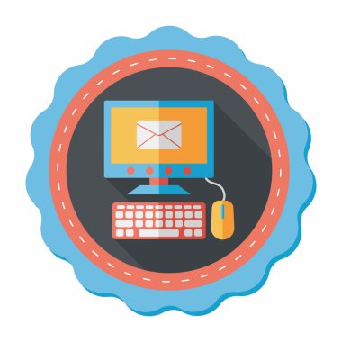 Uzun Gölge, eps10 ile bilgisayar düz simgesi