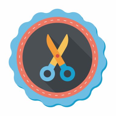 Uzun Gölge, eps10 makas düz simgesi