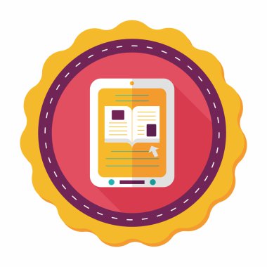 e-öğrenme uzun gölge, eps10 düz simgesi