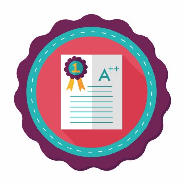 defter, düz simgesi ile uzun gölge, eps10 artı sınıfta