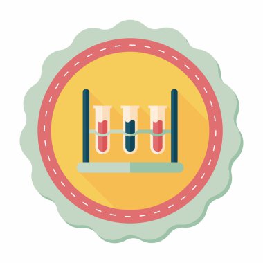 uzun gölge ile tüp düz simgesi