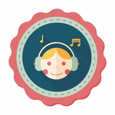 Uzun Gölge, eps10 ile müzik düz simgesi