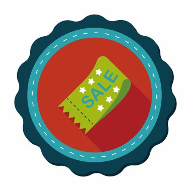 Uzun Gölge, eps10 ile alışveriş Satılık kupon düz simgesi