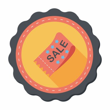 Uzun Gölge, eps10 ile alışveriş Satılık kupon düz simgesi