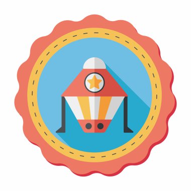 Uzay gemisi ile uzun gölge, eps10 düz simgesi