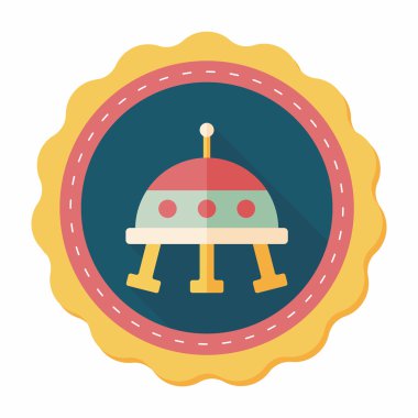 Uzun Gölge, eps10 ile uzay Ufo düz simgesi