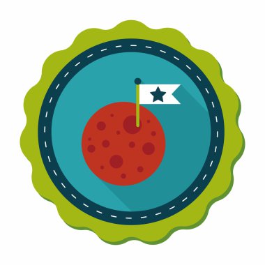 Uzun Gölge, eps10 ile alan ay düz simgesi