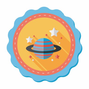 Uzun Gölge, eps10 ile alan gezegen düz simgesi