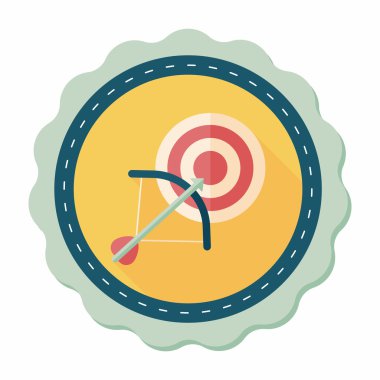 düz hedef simgesini uzun gölge, eps10