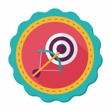 düz hedef simgesini uzun gölge, eps10