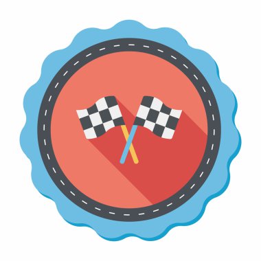 Uzun Gölge, eps10 ile yarış bayraklarını düz simgesi