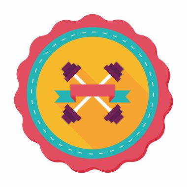 Uzun Gölge, eps10 ile Halter bayrakları düz simgesi