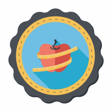 Ölçüm bandı uzun gölge, eps10 düz simgesiyle