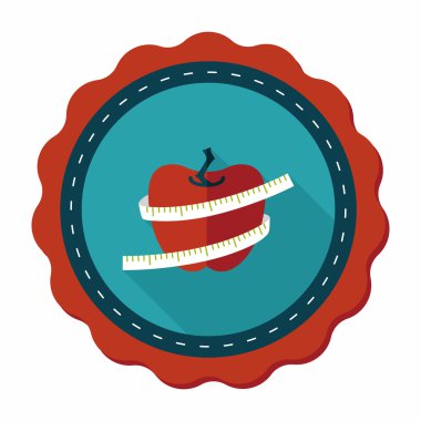 Ölçüm bandı uzun gölge, eps10 düz simgesiyle