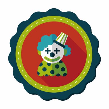 Palyaço uzun gölge, eps10 düz simgesi