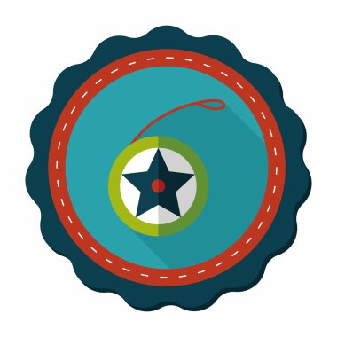 Yo yo simgesi ile uzun gölge, eps 10 daire