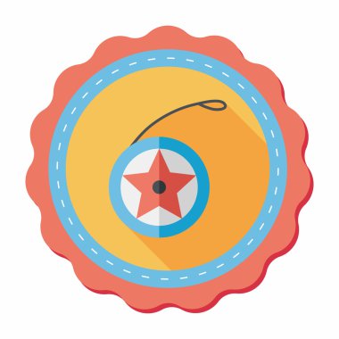 Yo yo simgesi ile uzun gölge, eps 10 daire